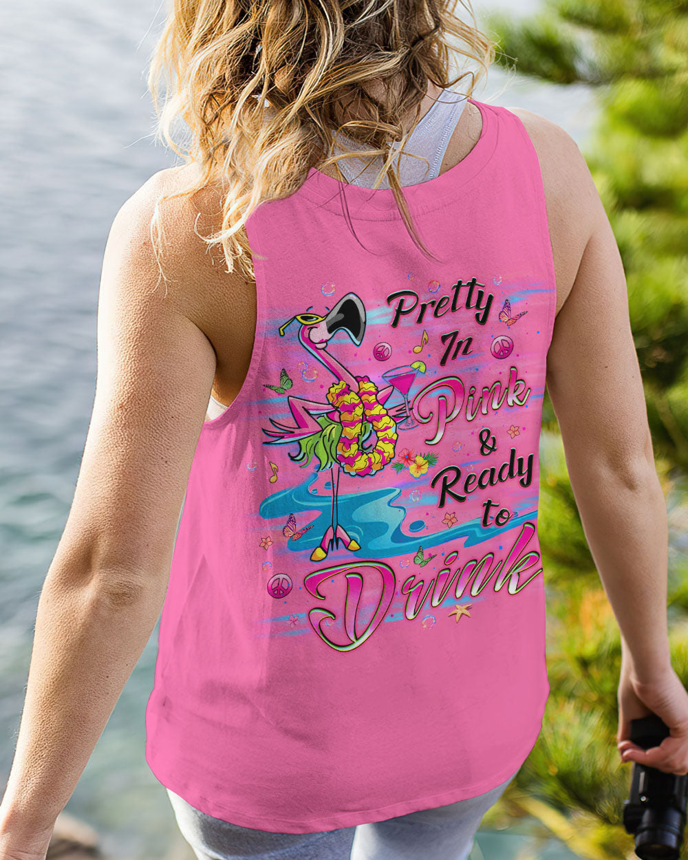 PRETTY IN PINK FLAMINGO ALL OVER PRINT - YHLT1406242