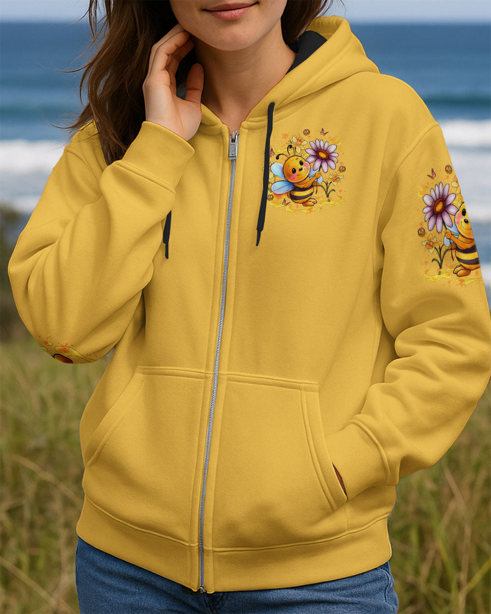 STAY WILD FLOWER CHILD BEE ALL OVER PRINT - YHLT1407252