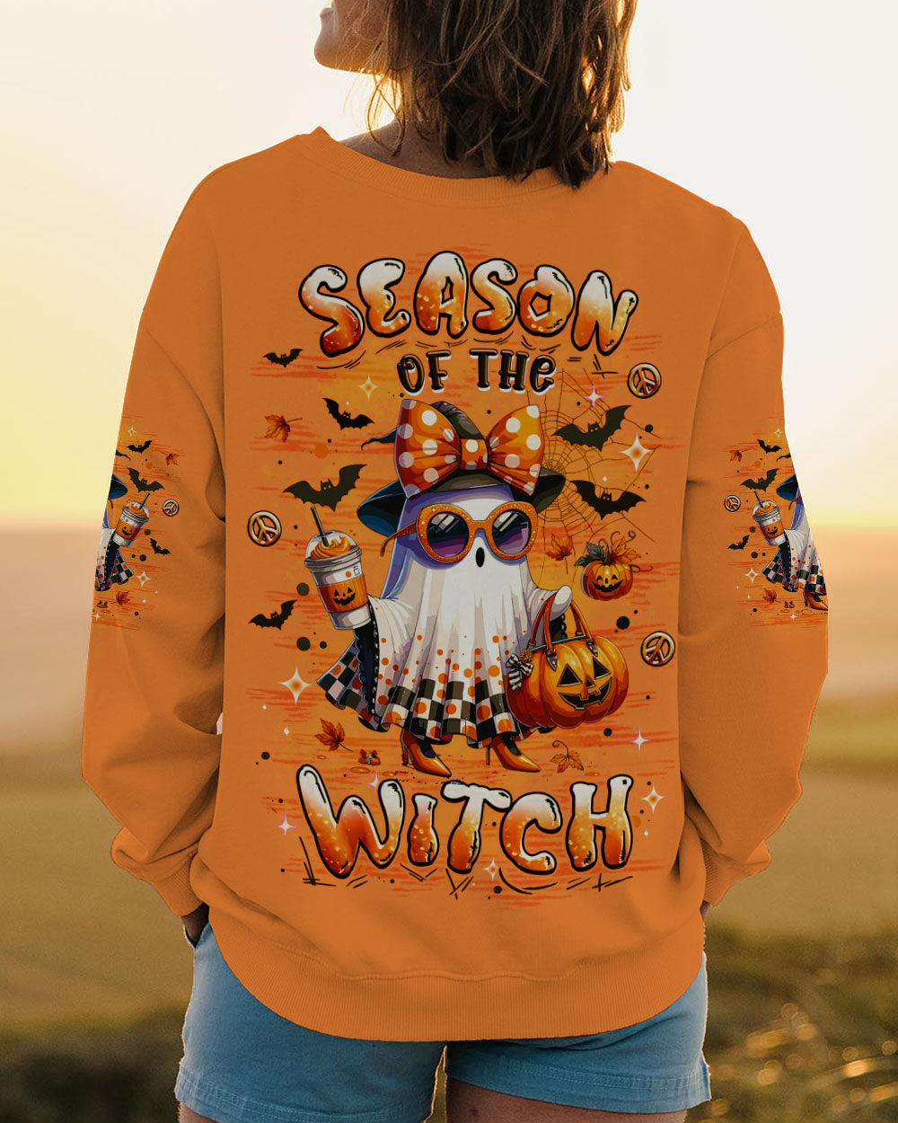 SEASON OF THE WITCH HALLOWEEN BOO ALL OVER PRINT - YHLT1408252