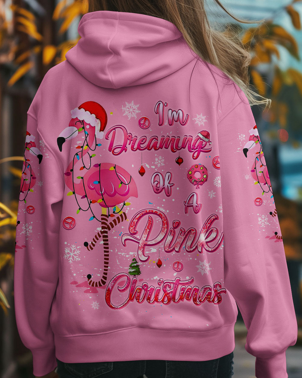 I'M DREAMING OF A PINK CHRISTMAS FLAMINGO ALL OVER PRINT - YHLT1410243