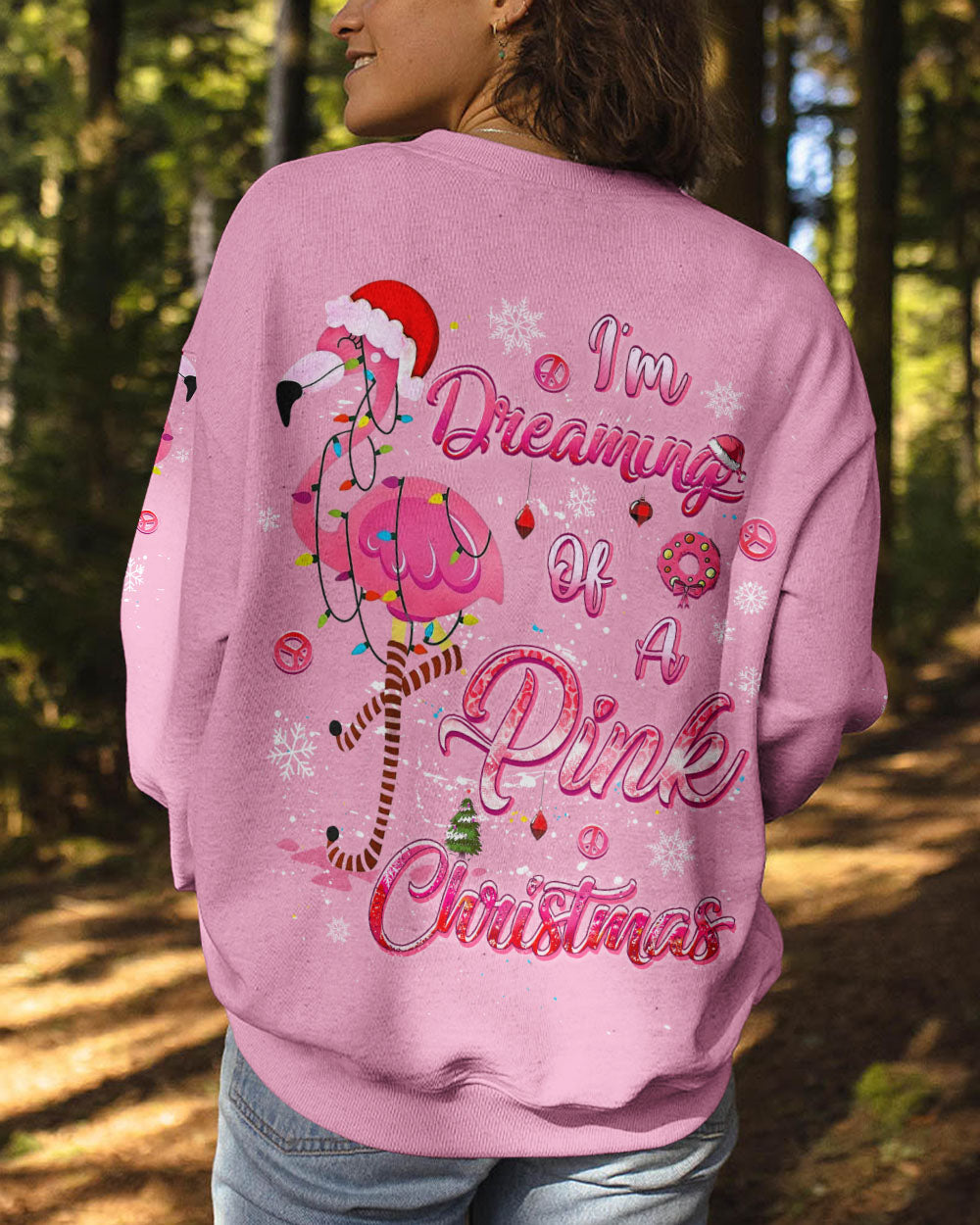 I'M DREAMING OF A PINK CHRISTMAS FLAMINGO ALL OVER PRINT - YHLT1410243