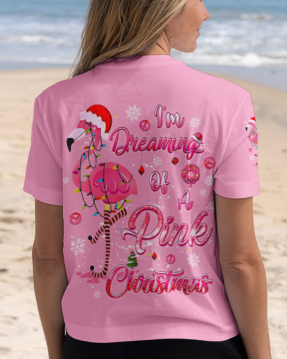 I'M DREAMING OF A PINK CHRISTMAS FLAMINGO ALL OVER PRINT - YHLT1410243