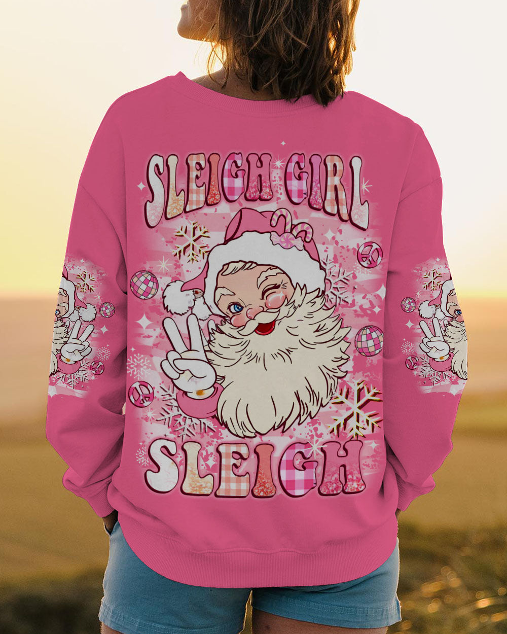 SLEIGH GIRL SLEIGH CHRISTMAS ALL OVER PRINT -YHLT1411242
