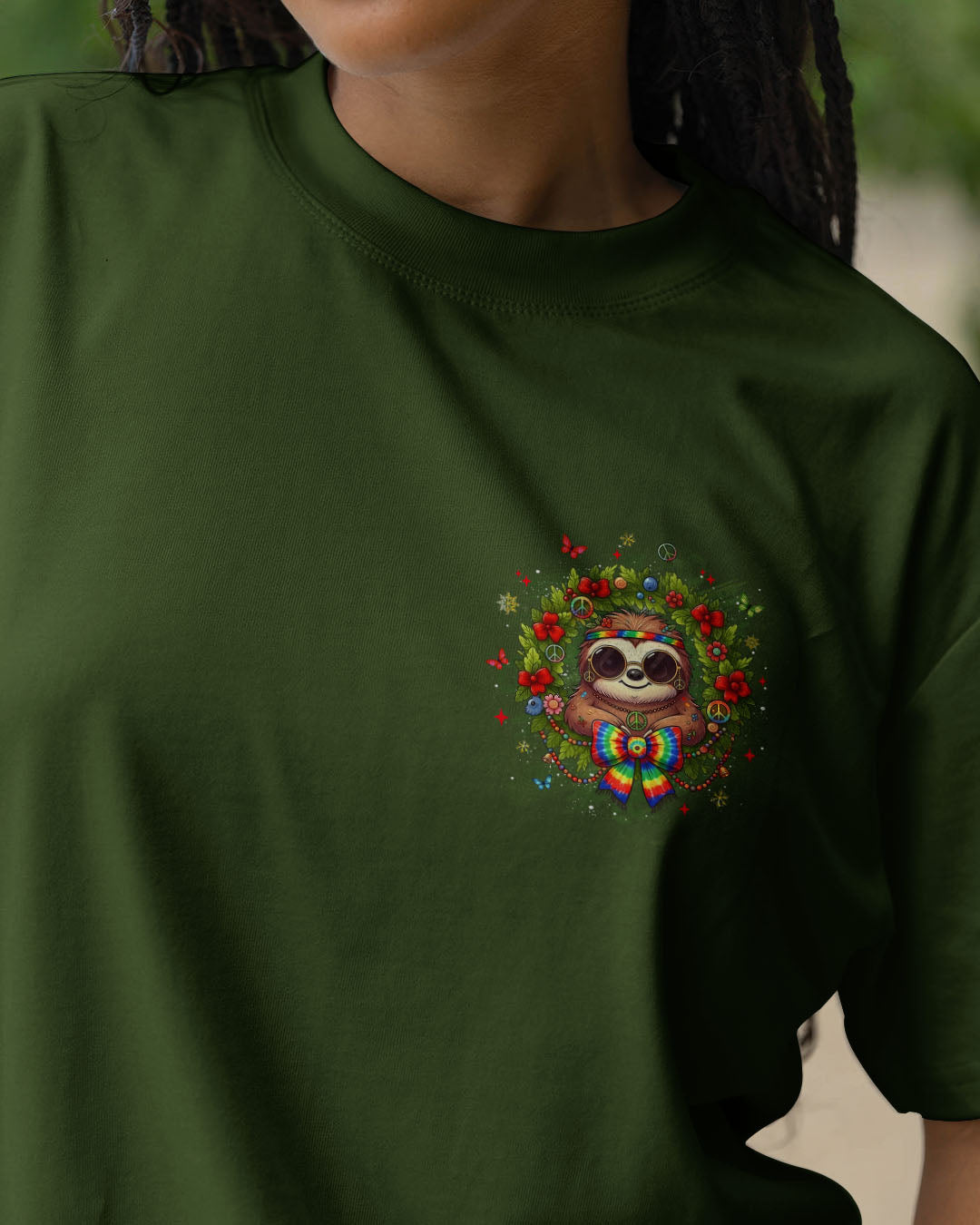 BE YOU THE WORLD WILL ADJUST SLOTH CHRISTMAS ALL OVER PRINT - YHLT1411252