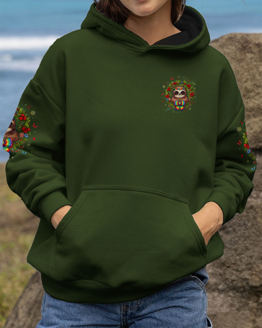 BE YOU THE WORLD WILL ADJUST SLOTH CHRISTMAS ALL OVER PRINT - YHLT1411252