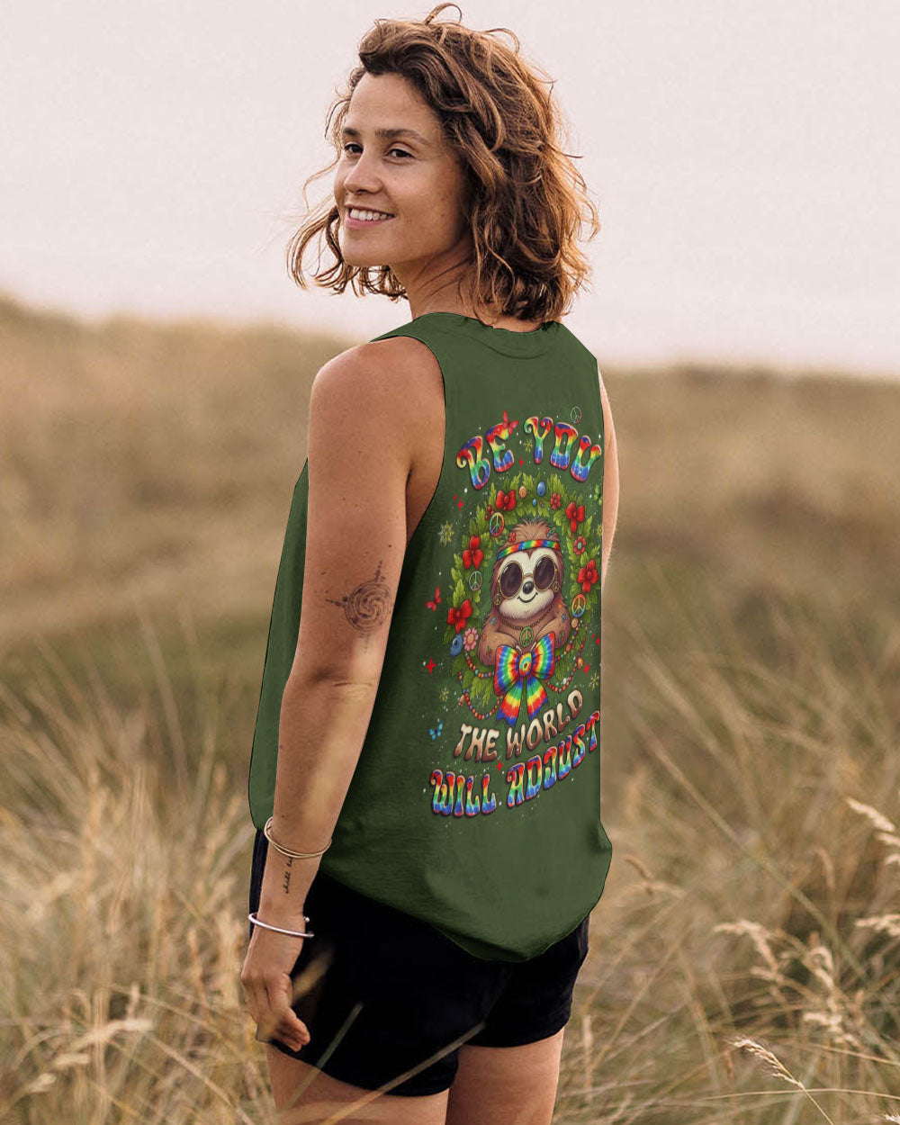 BE YOU THE WORLD WILL ADJUST SLOTH CHRISTMAS ALL OVER PRINT - YHLT1411252