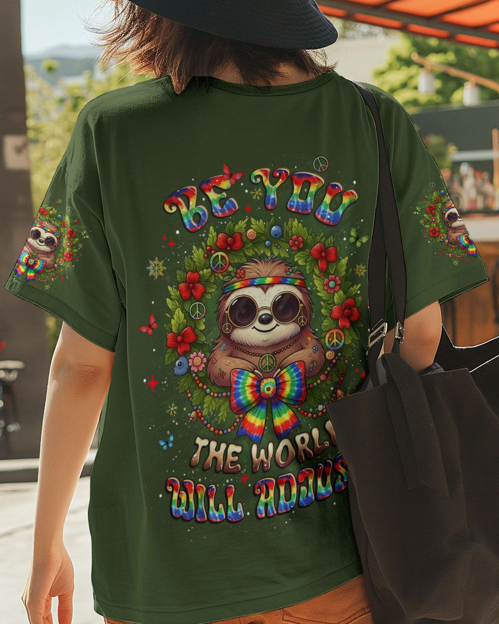 BE YOU THE WORLD WILL ADJUST SLOTH CHRISTMAS ALL OVER PRINT - YHLT1411252