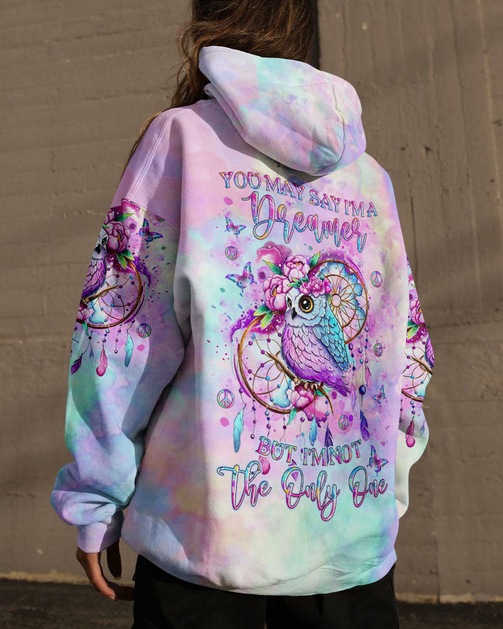 YOU MAY SAY I'M A DREAMER OWL ALL OVER PRINT - YHLT1412232