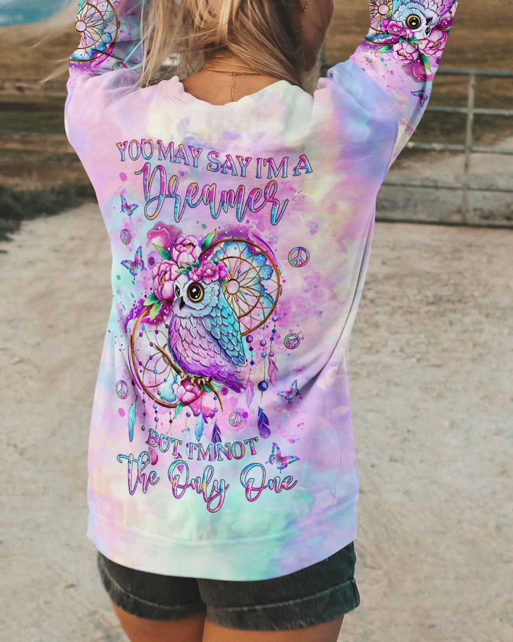 YOU MAY SAY I'M A DREAMER OWL ALL OVER PRINT - YHLT1412232