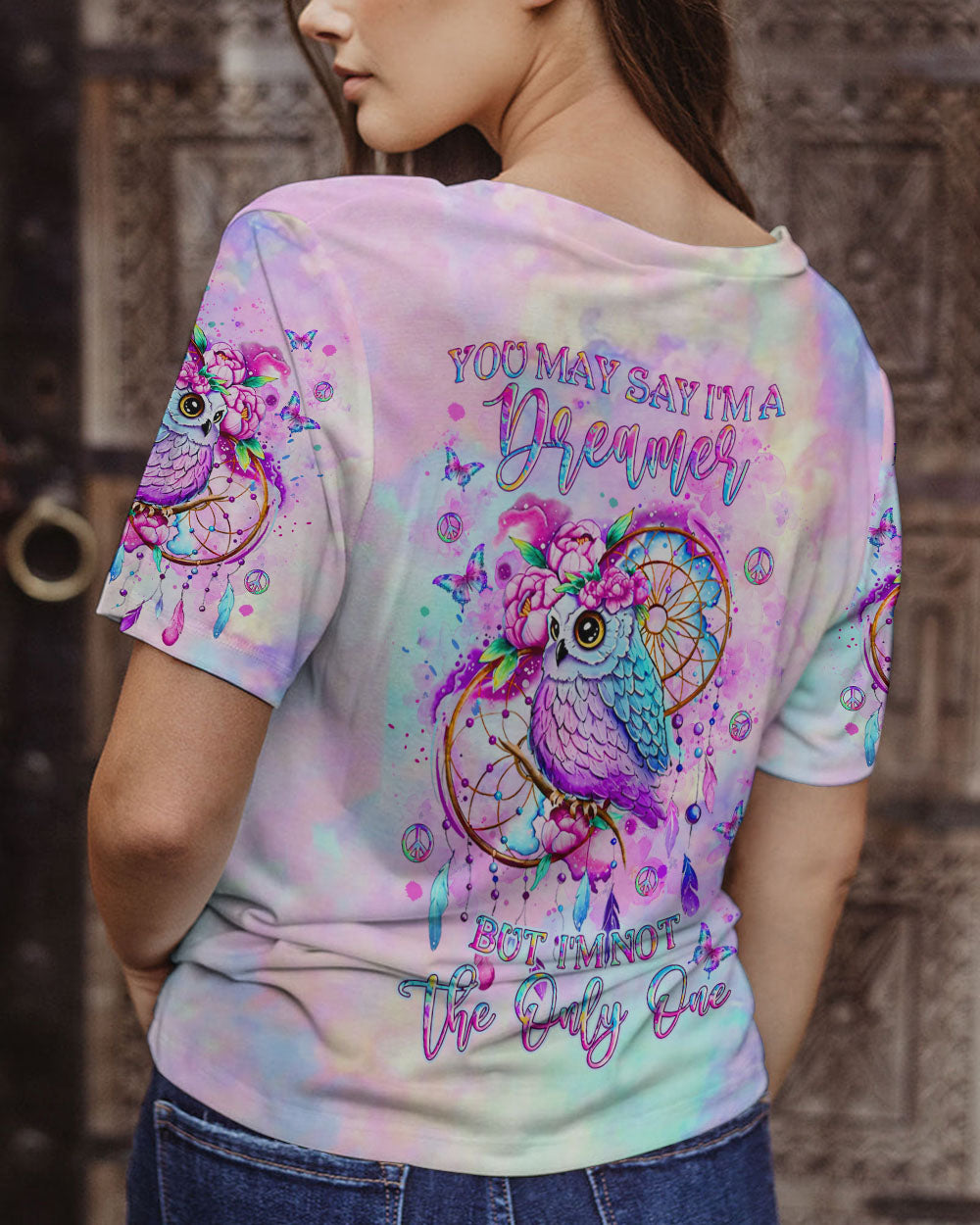 YOU MAY SAY I'M A DREAMER OWL ALL OVER PRINT - YHLT1412232
