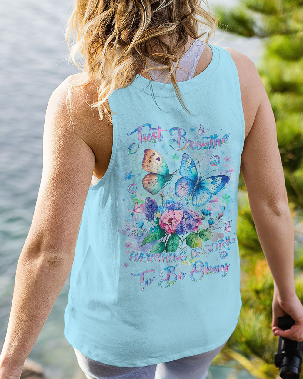 JUST BREATHE BUTTERFLY ALL OVER PRINT - YHLT150120241