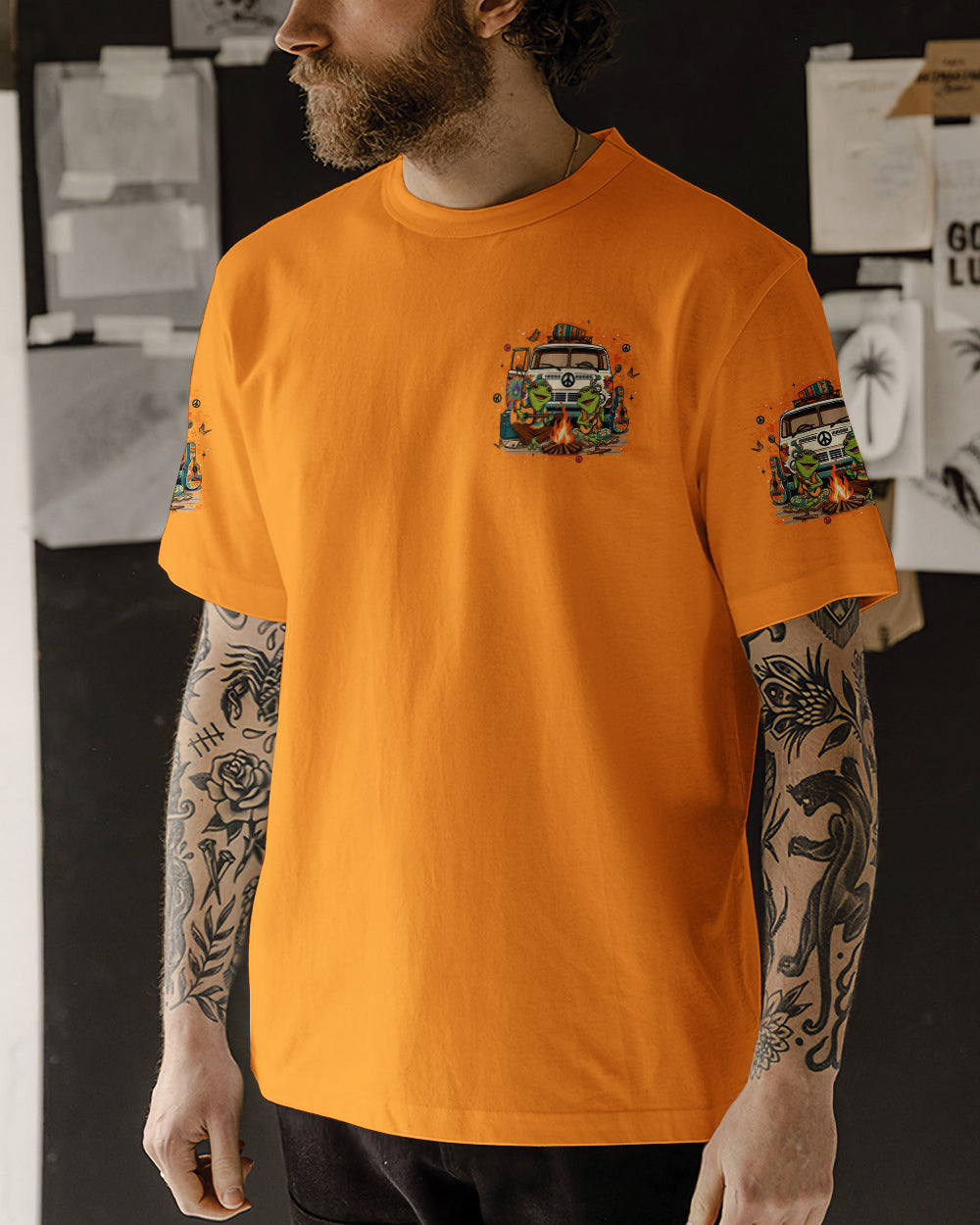 PEACE LOVE AND ADVENTURE COUPLE ALL OVER PRINT - YHLT1501261
