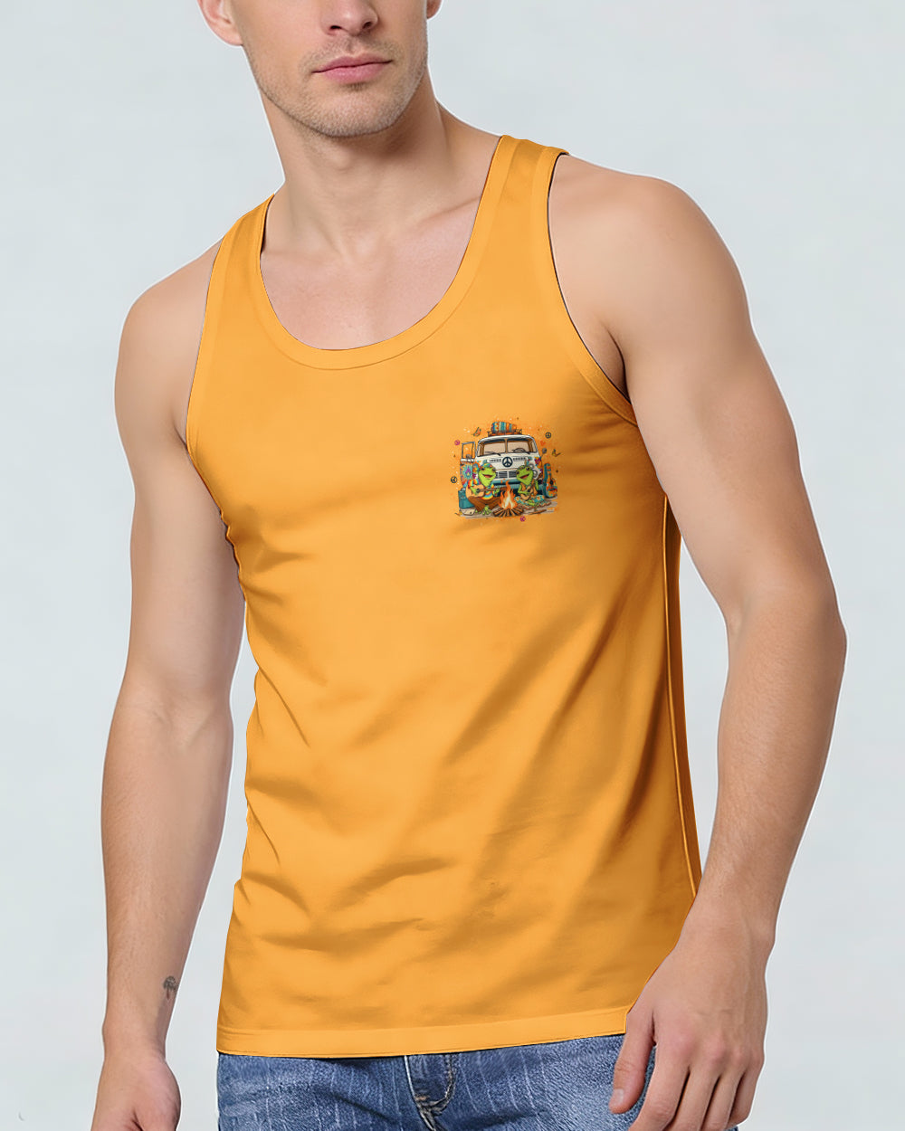 PEACE LOVE AND ADVENTURE COUPLE ALL OVER PRINT - YHLT1501261