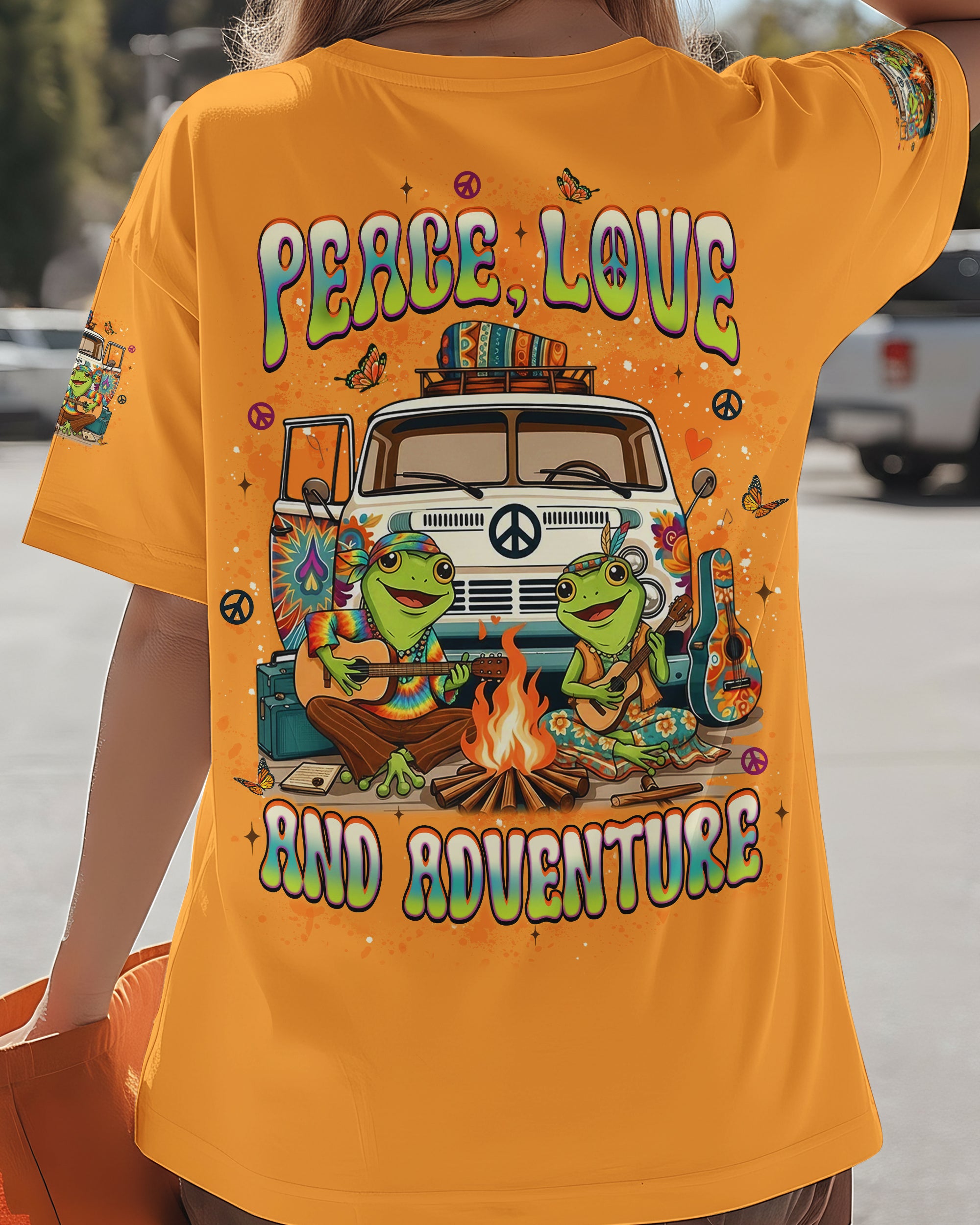 PEACE LOVE AND ADVENTURE COUPLE ALL OVER PRINT - YHLT1501261