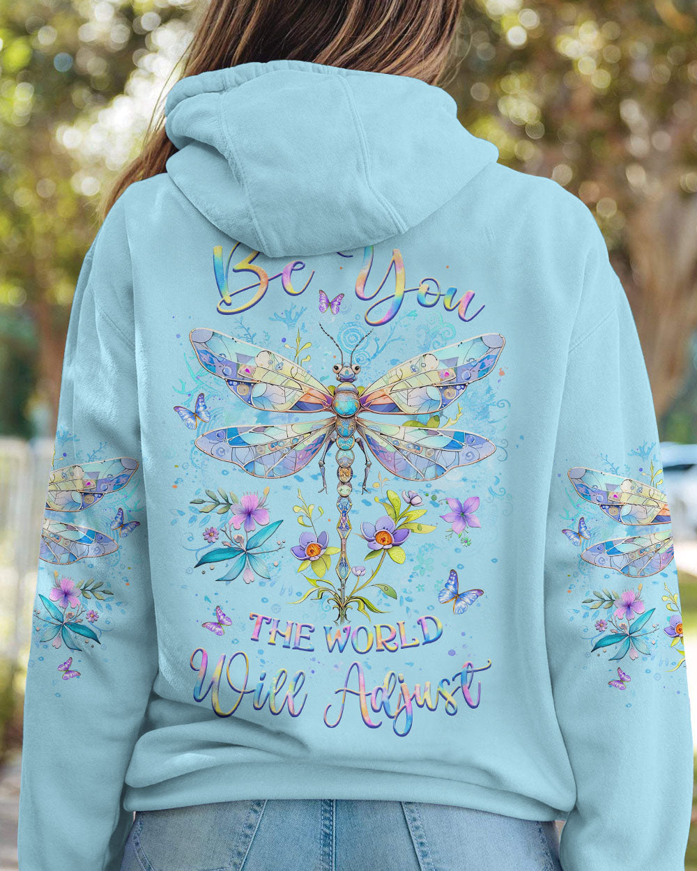 BE YOU THE WORLD WILL ADJUST DRAGONFLY ALL OVER PRINT - YHLT1503242
