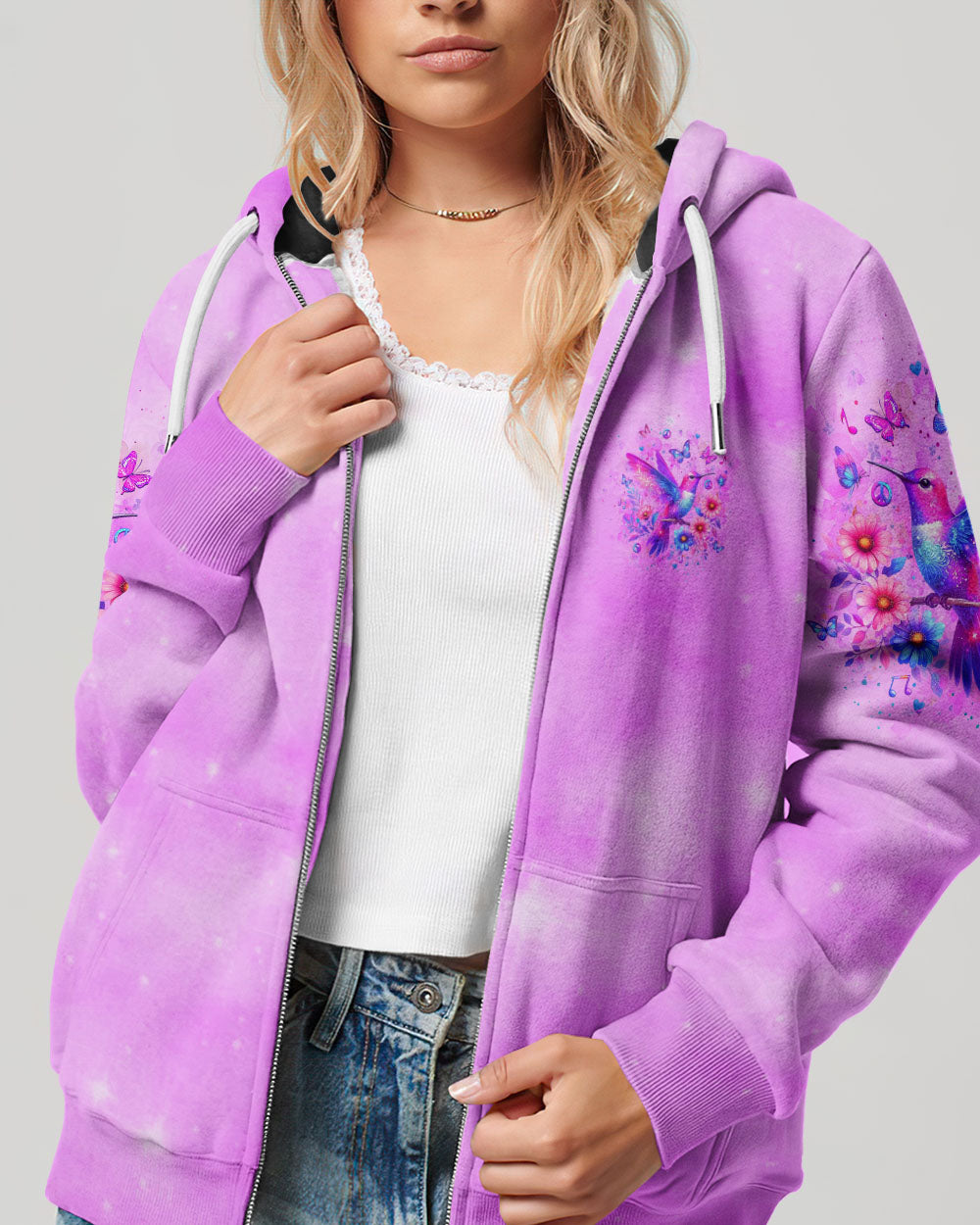JUST BREATHE HUMMINGBIRD ALL OVER PRINT - YHLT1505241