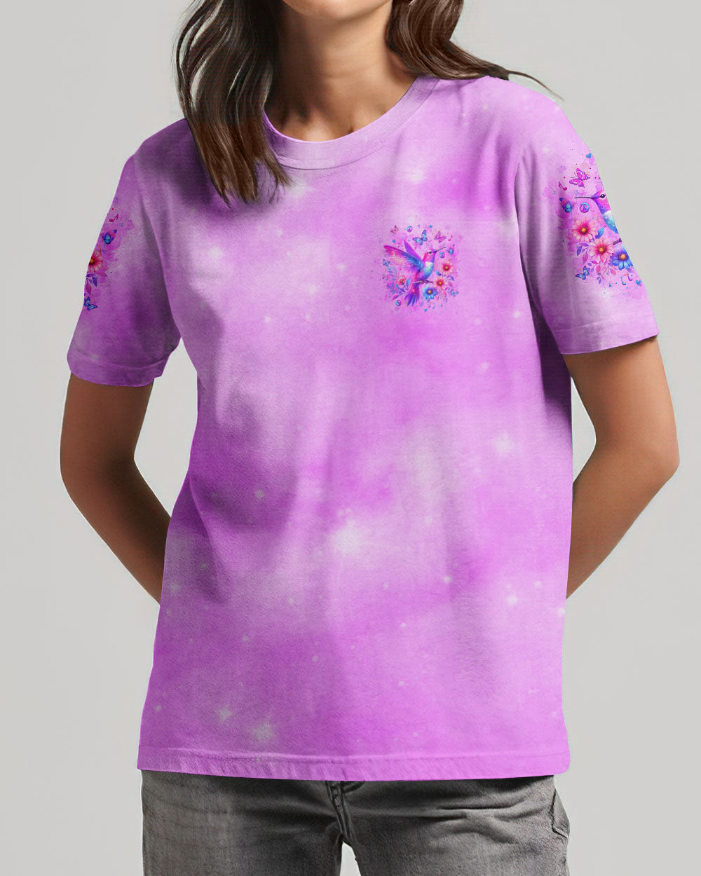 JUST BREATHE HUMMINGBIRD ALL OVER PRINT - YHLT1505241