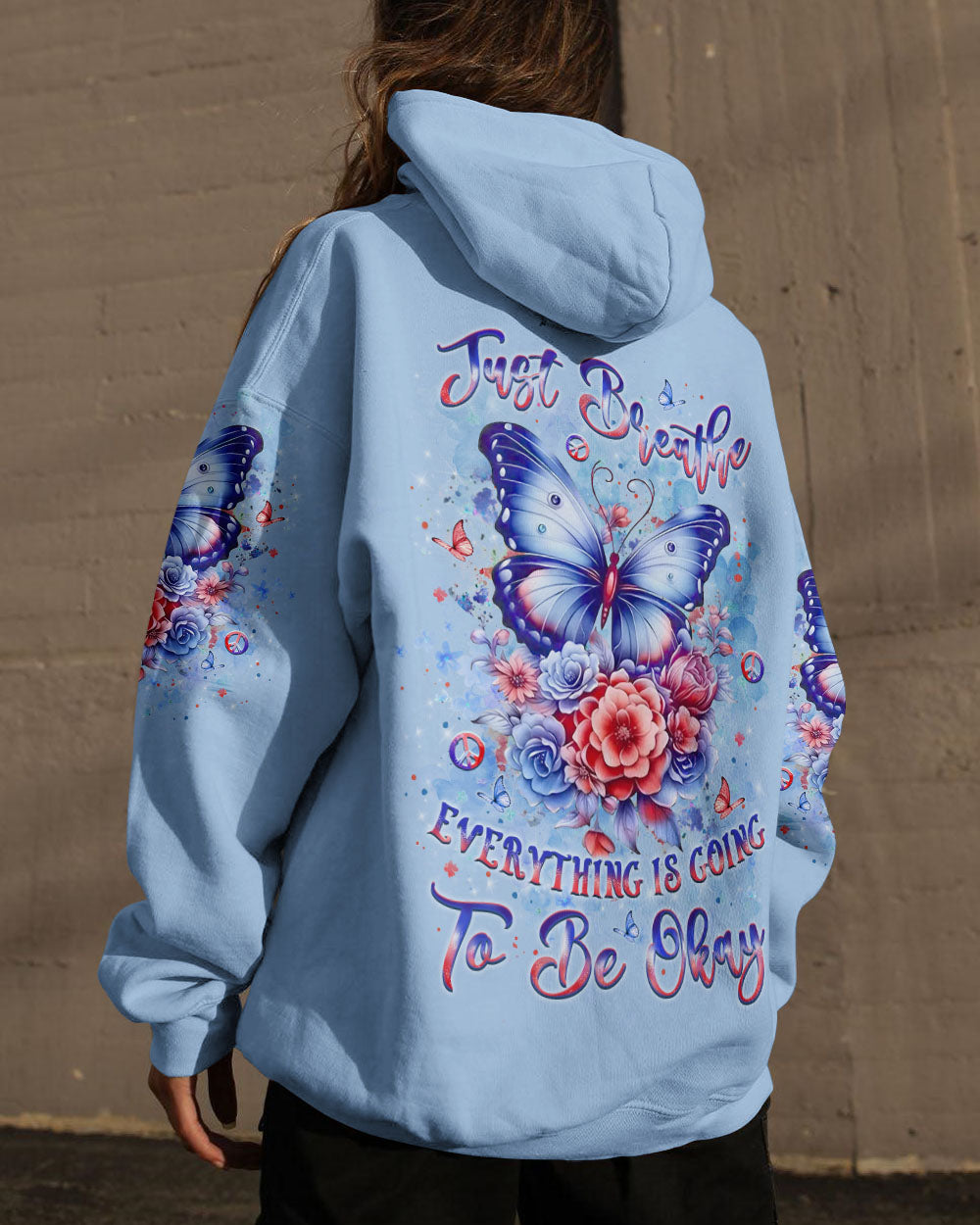 JUST BREATHE BUTTERFLY ALL OVER PRINT - YHLT1507243