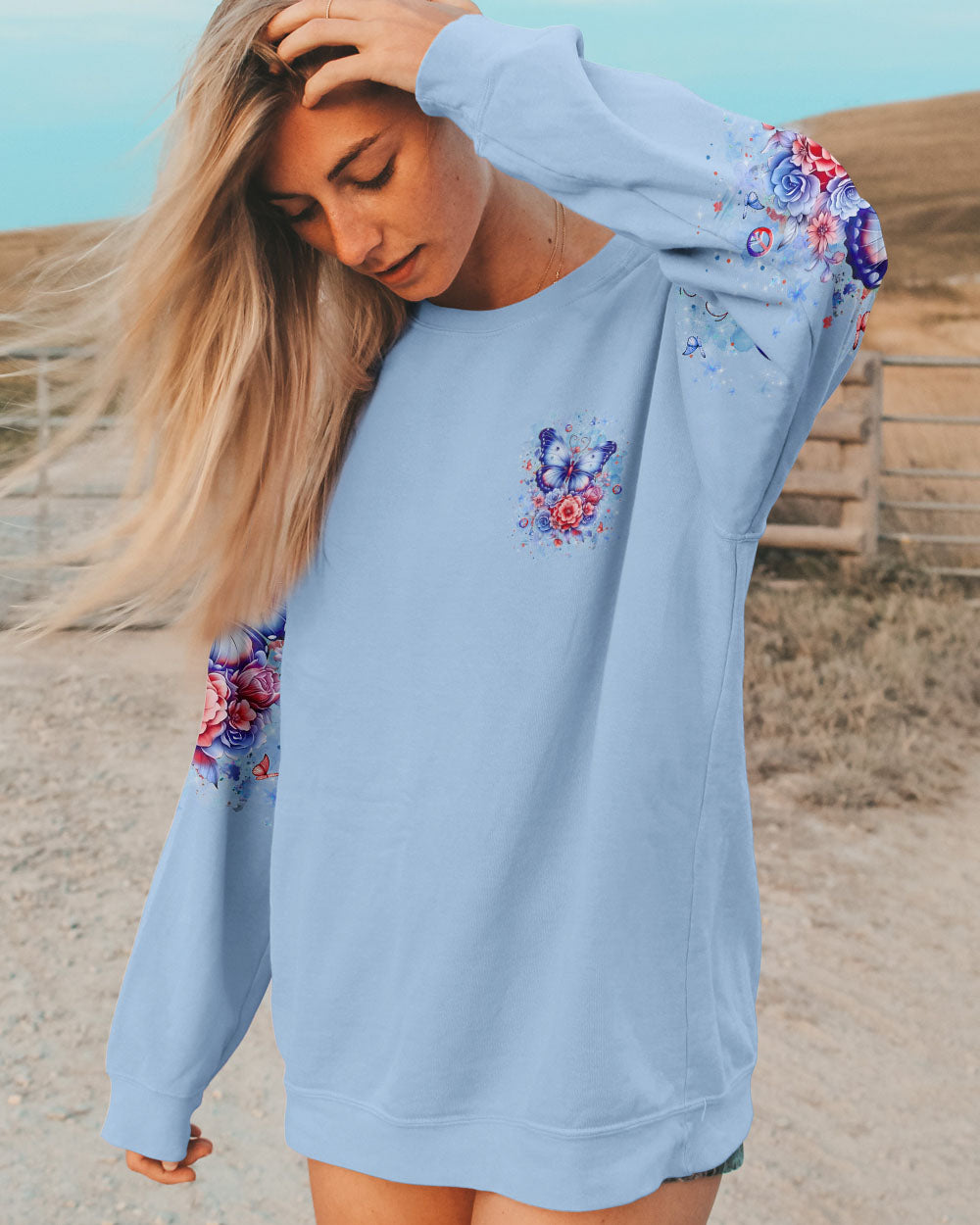 JUST BREATHE BUTTERFLY ALL OVER PRINT - YHLT1507243