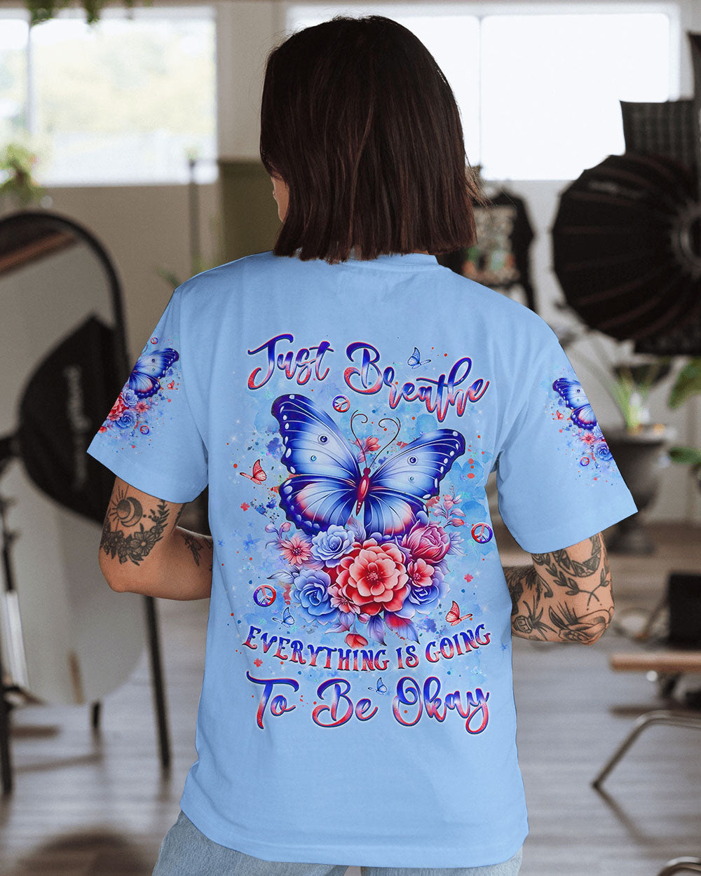 JUST BREATHE BUTTERFLY ALL OVER PRINT - YHLT1507243
