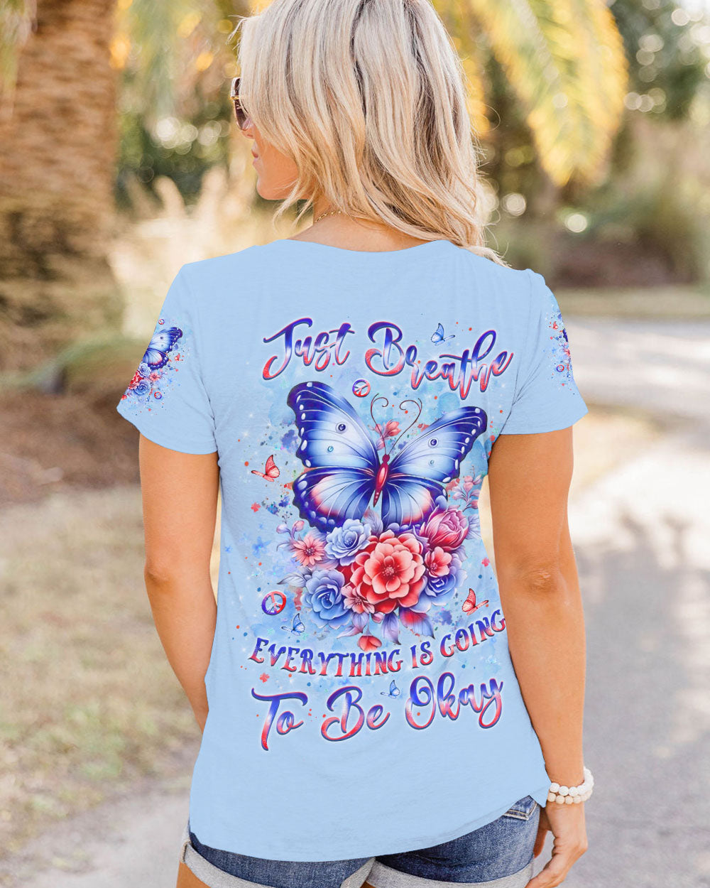 JUST BREATHE BUTTERFLY ALL OVER PRINT - YHLT1507243