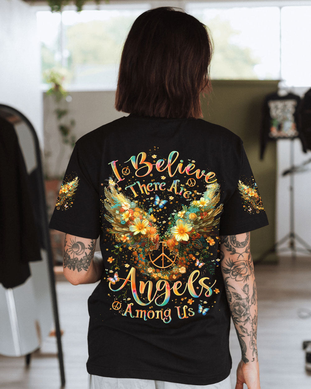 I BELIEVE THERE ARE ANGELS AMONG US WINGS ALL OVER PRINT - YHLT1508243