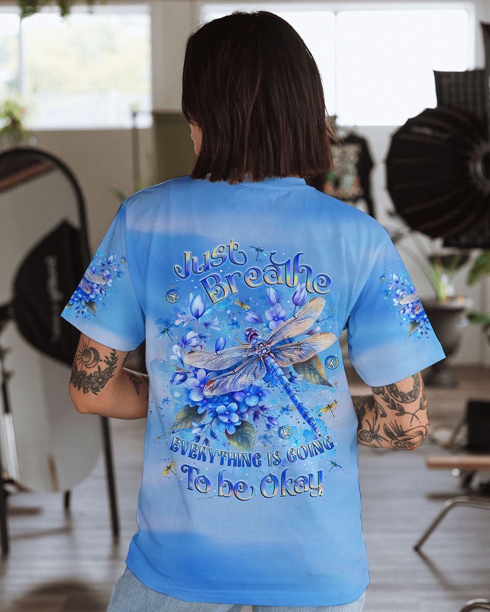 JUST BREATHE BUTTERFLY ALL OVER PRINT - YHLT1511241