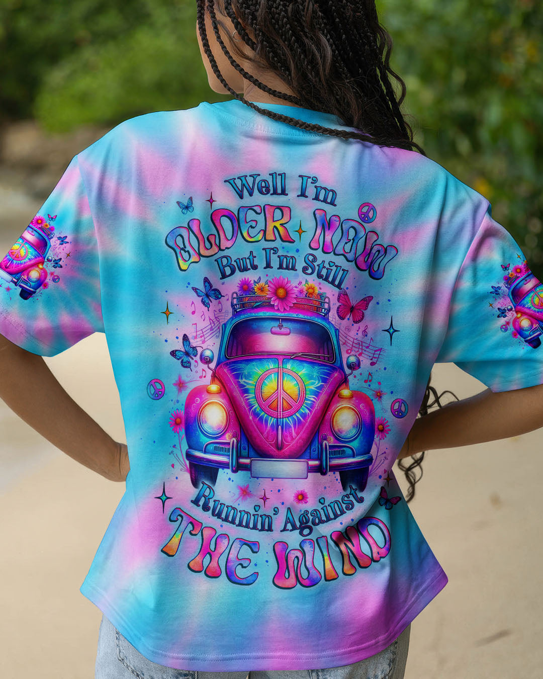 RUNNING AGAINST THE WIND CAR TIE DYE ALL OVER PRINT - YHLT1604251