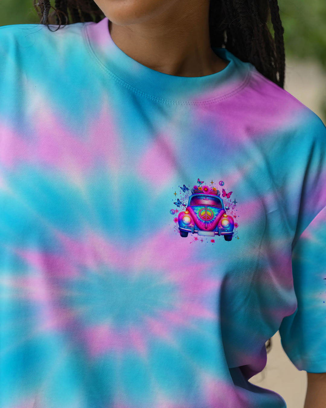 RUNNING AGAINST THE WIND CAR TIE DYE ALL OVER PRINT - YHLT1604251