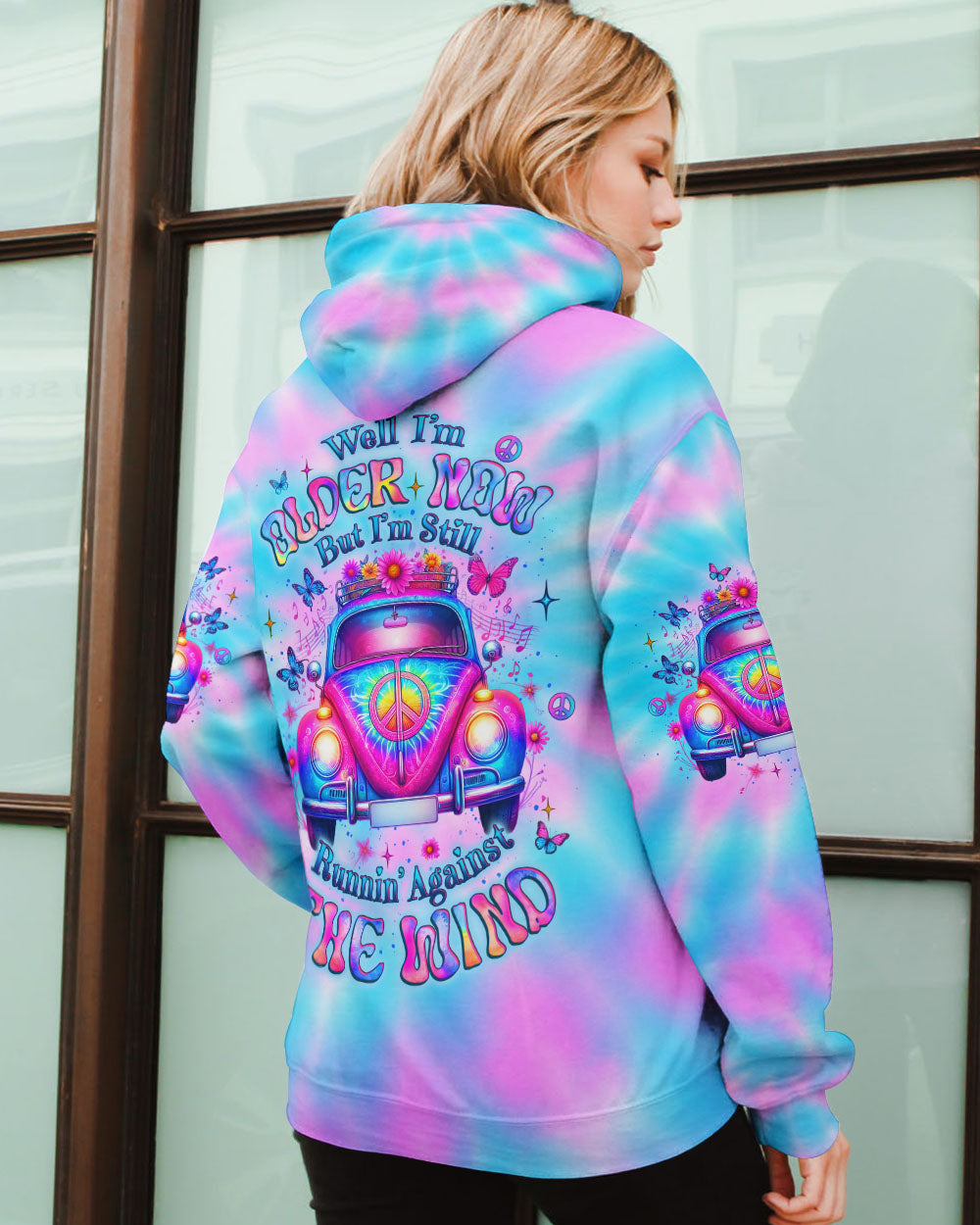 RUNNING AGAINST THE WIND CAR TIE DYE ALL OVER PRINT - YHLT1604251
