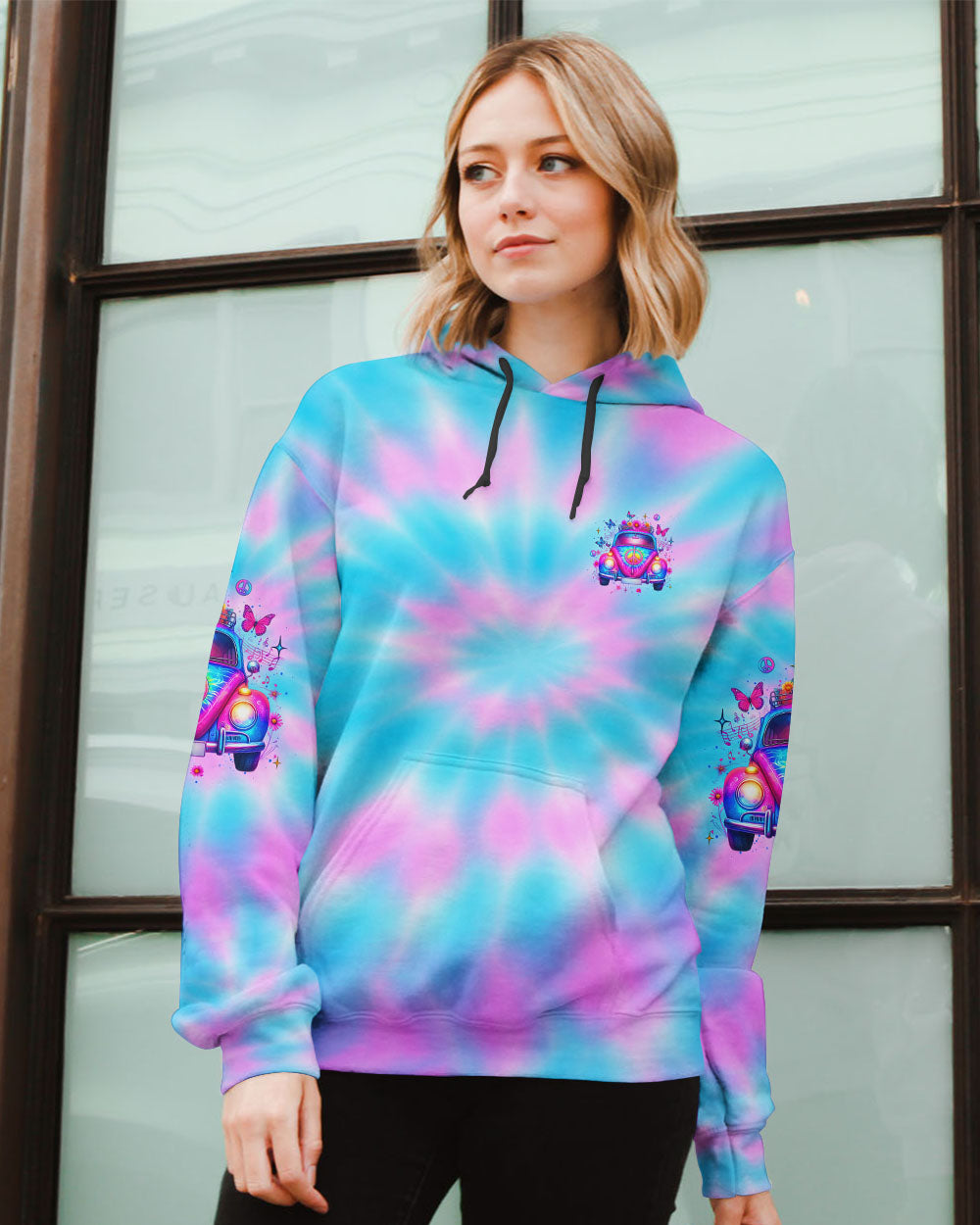 RUNNING AGAINST THE WIND CAR TIE DYE ALL OVER PRINT - YHLT1604251