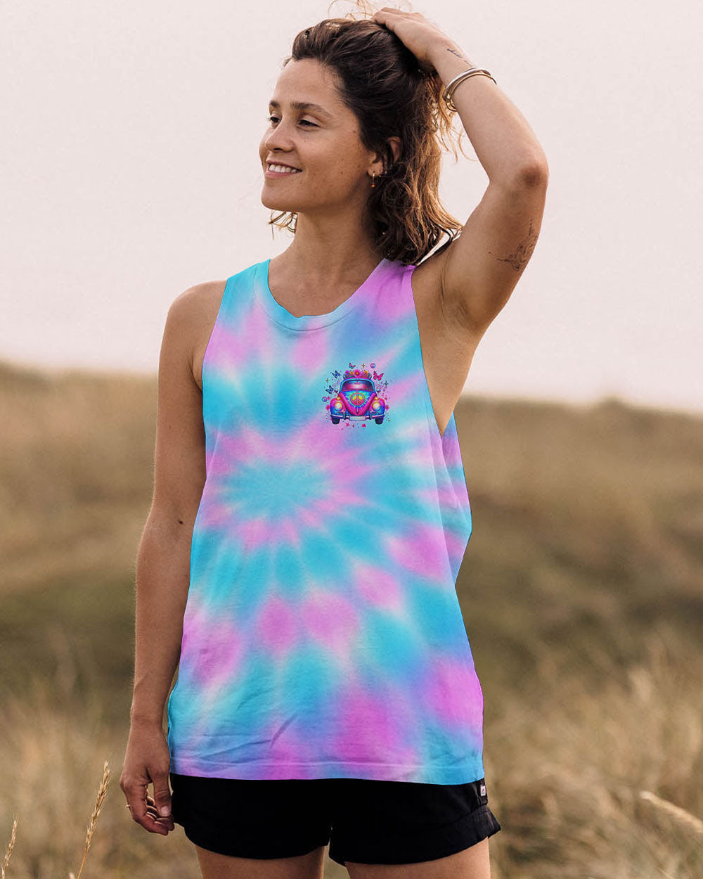 RUNNING AGAINST THE WIND CAR TIE DYE ALL OVER PRINT - YHLT1604251