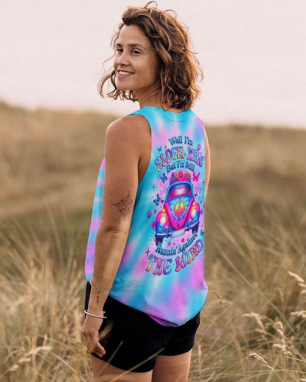 RUNNING AGAINST THE WIND CAR TIE DYE ALL OVER PRINT - YHLT1604251