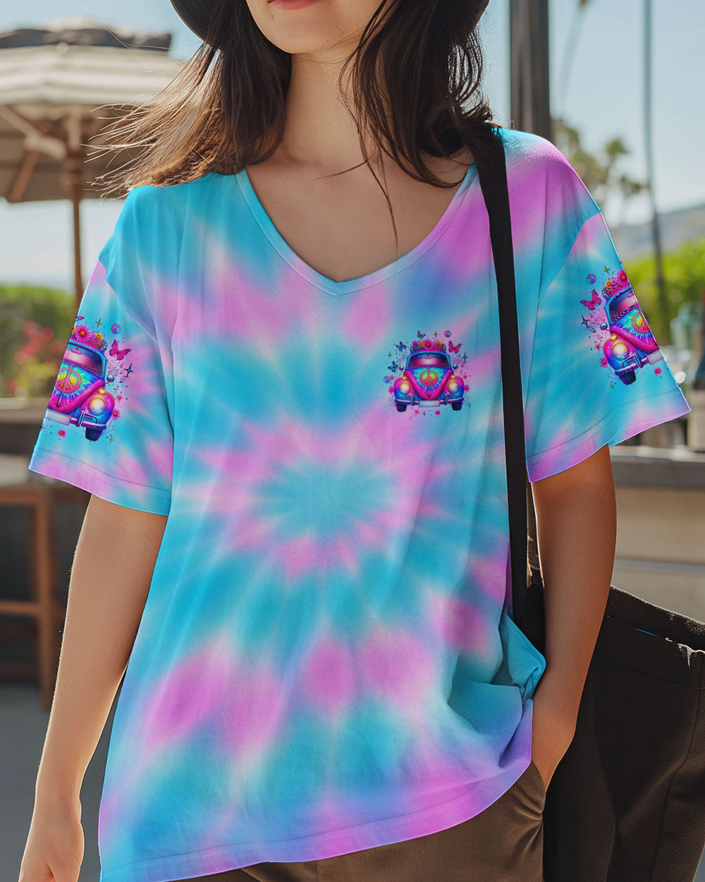RUNNING AGAINST THE WIND CAR TIE DYE ALL OVER PRINT - YHLT1604251
