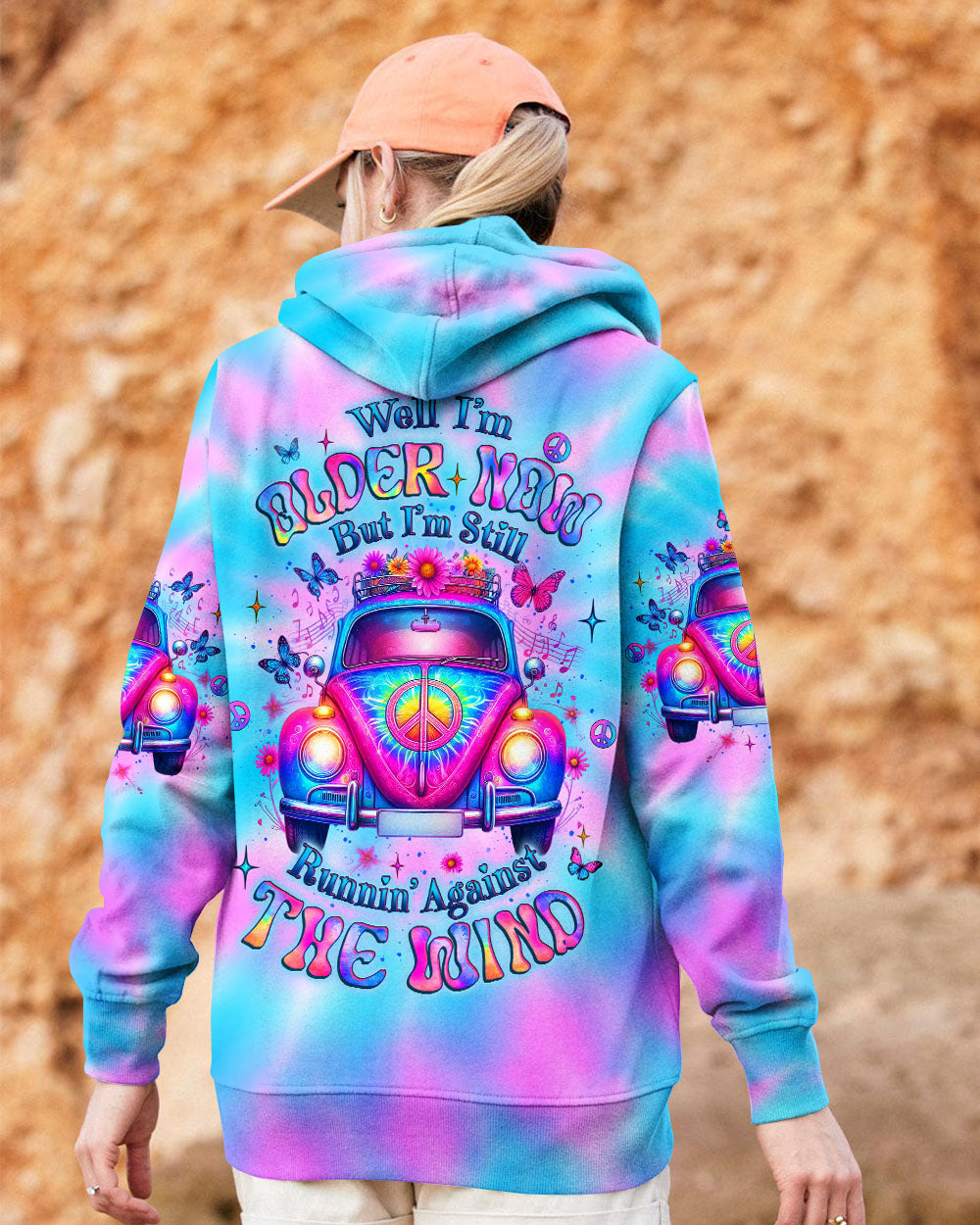 RUNNING AGAINST THE WIND CAR TIE DYE ALL OVER PRINT - YHLT1604251
