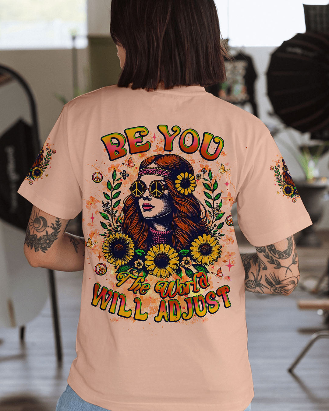 BE YOU THE WORLD WILL ADJUST ALL OVER PRINT - YHLT1606254