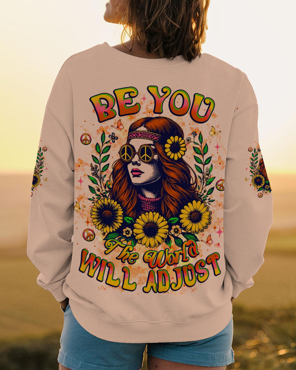 BE YOU THE WORLD WILL ADJUST ALL OVER PRINT - YHLT1606254