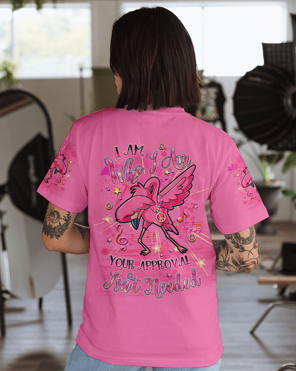 I AM WHO I AM FLAMINGO ALL OVER PRINT - YHLT1607241