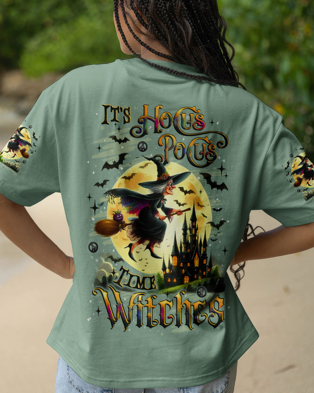 IT'S HOCUS POCUS TIME WITCHES HALLOWEEN ALL OVER PRINT - YHLT1609252