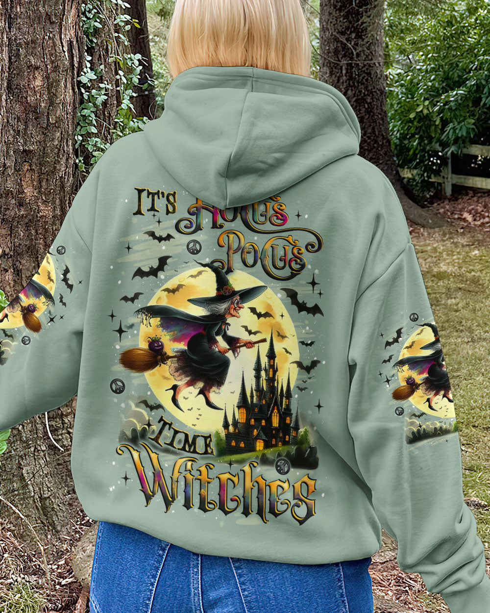 IT'S HOCUS POCUS TIME WITCHES HALLOWEEN ALL OVER PRINT - YHLT1609252