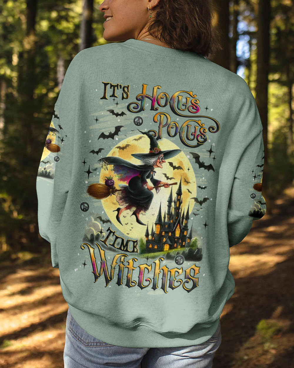 IT'S HOCUS POCUS TIME WITCHES HALLOWEEN ALL OVER PRINT - YHLT1609252