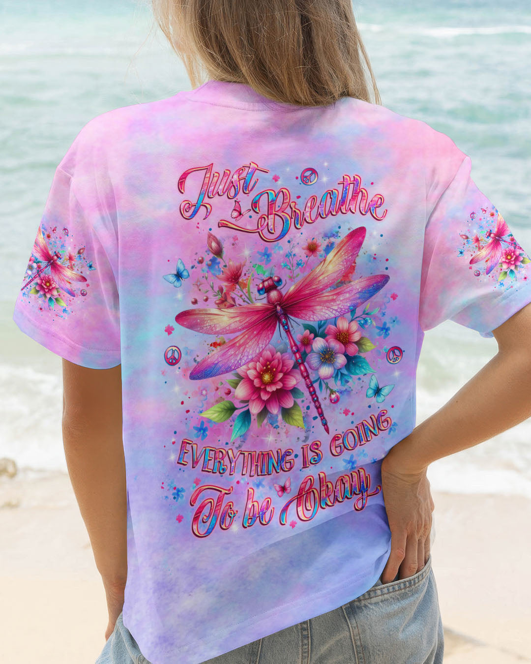 JUST BREATHE BUTTERFLY ALL OVER PRINT - YHLT1610252