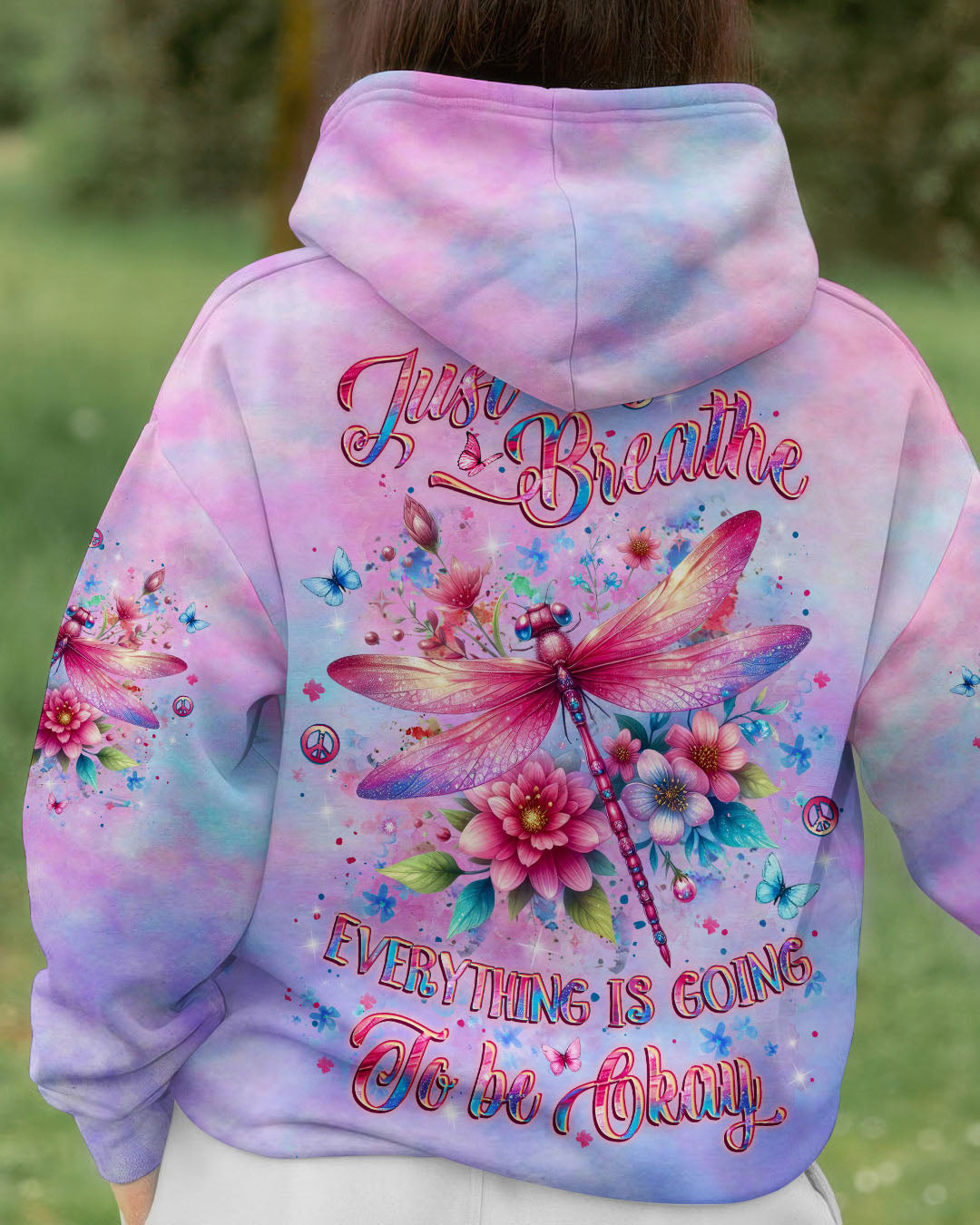 JUST BREATHE BUTTERFLY ALL OVER PRINT - YHLT1610252