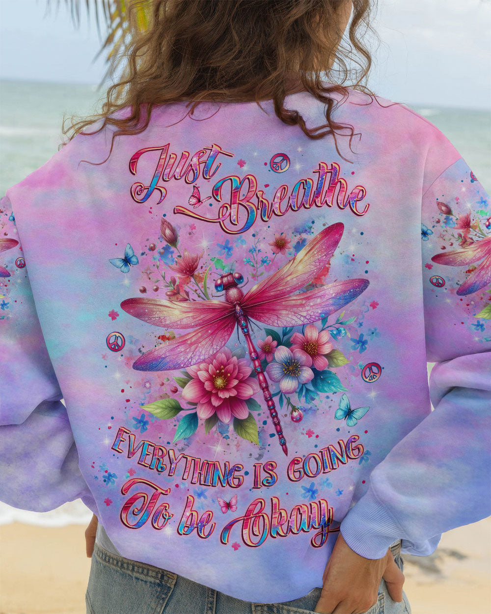 JUST BREATHE BUTTERFLY ALL OVER PRINT - YHLT1610252