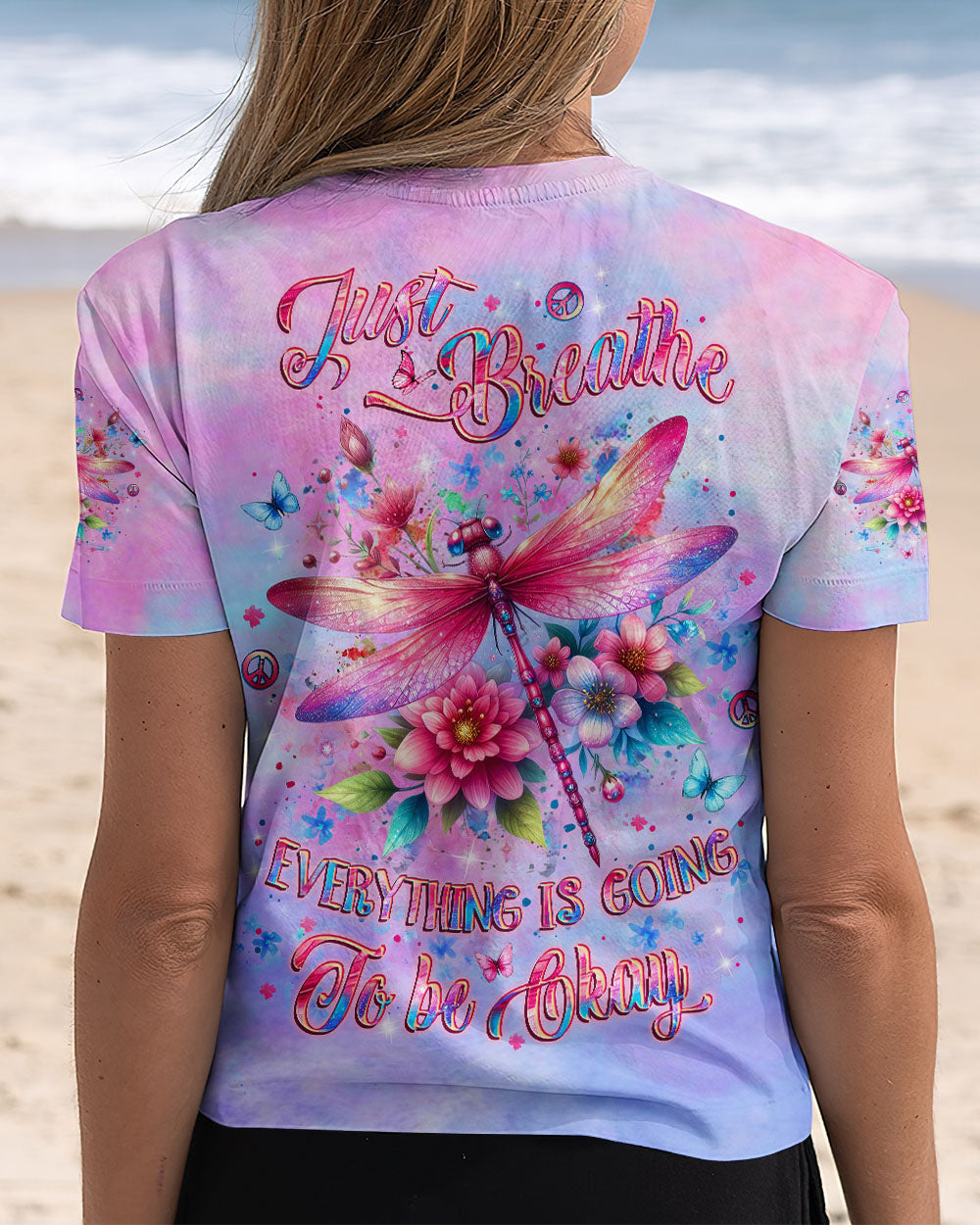 JUST BREATHE BUTTERFLY ALL OVER PRINT - YHLT1610252
