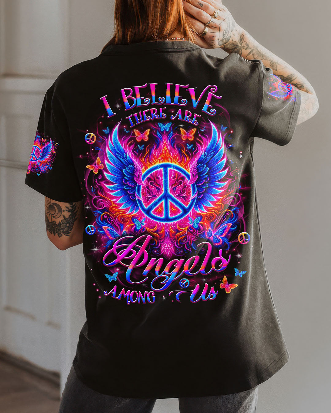 I BELIEVE THERE ARE ANGELS AMONG US WINGS ALL OVER PRINT - YHLT1804253