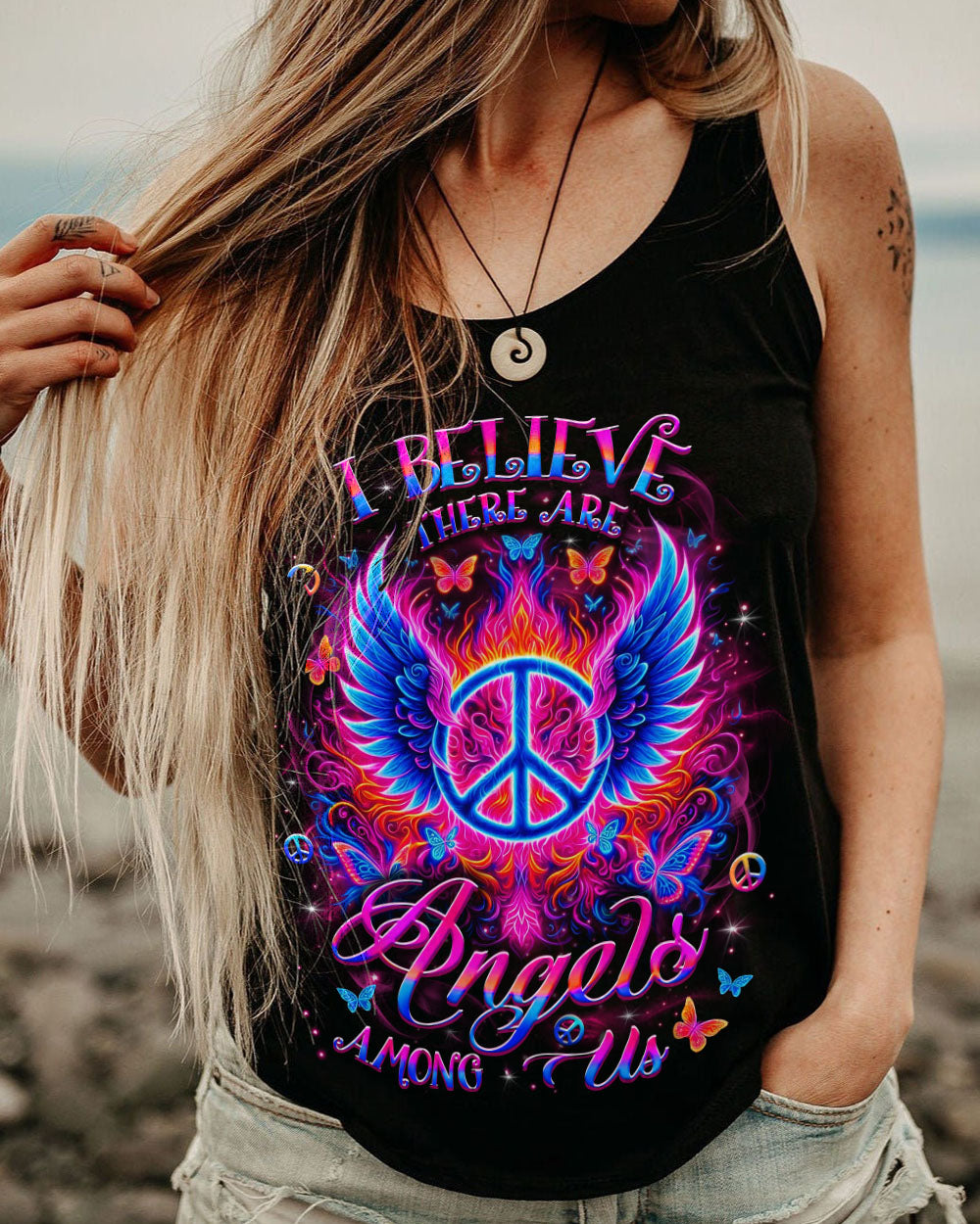 I BELIEVE THERE ARE ANGELS AMONG US WINGS ALL OVER PRINT - YHLT1804253