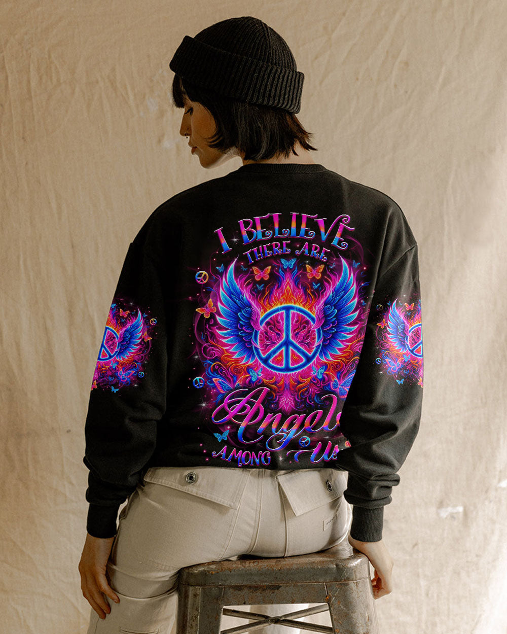 I BELIEVE THERE ARE ANGELS AMONG US WINGS ALL OVER PRINT - YHLT1804253