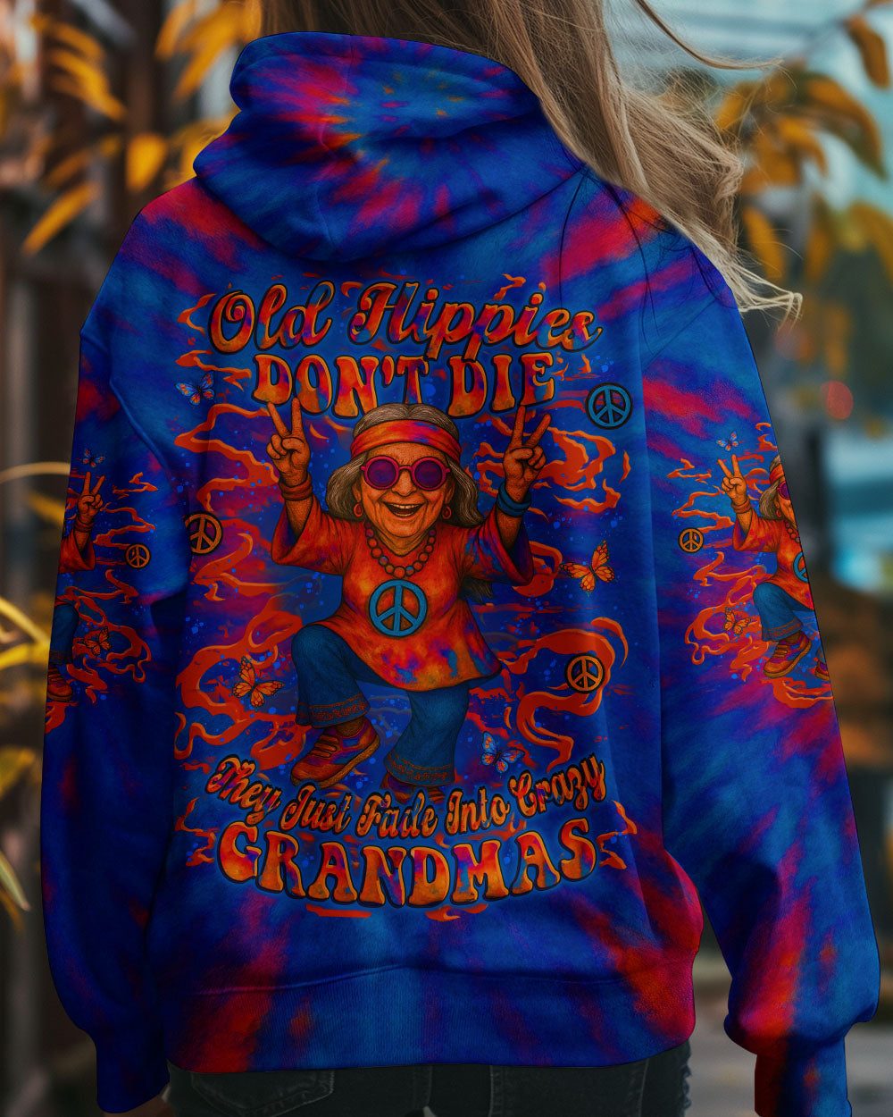 OLD HIPPIES DON'T DIE HIPPIE GRANDMAS ALL OVER PRINT - YHLT1806252