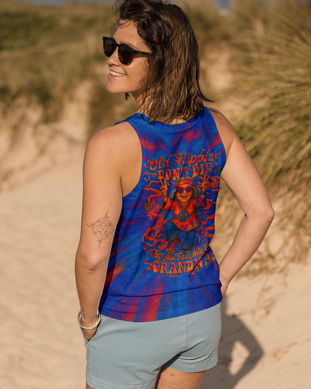 OLD HIPPIES DON'T DIE HIPPIE GRANDMAS ALL OVER PRINT - YHLT1806252